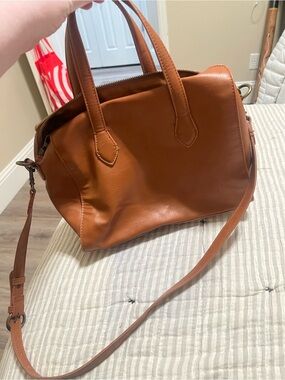 Universal Thread Cognac Tan Satchel with Removable Strap